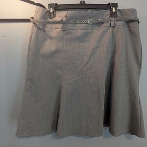 Gray Women's Skirt with Belt